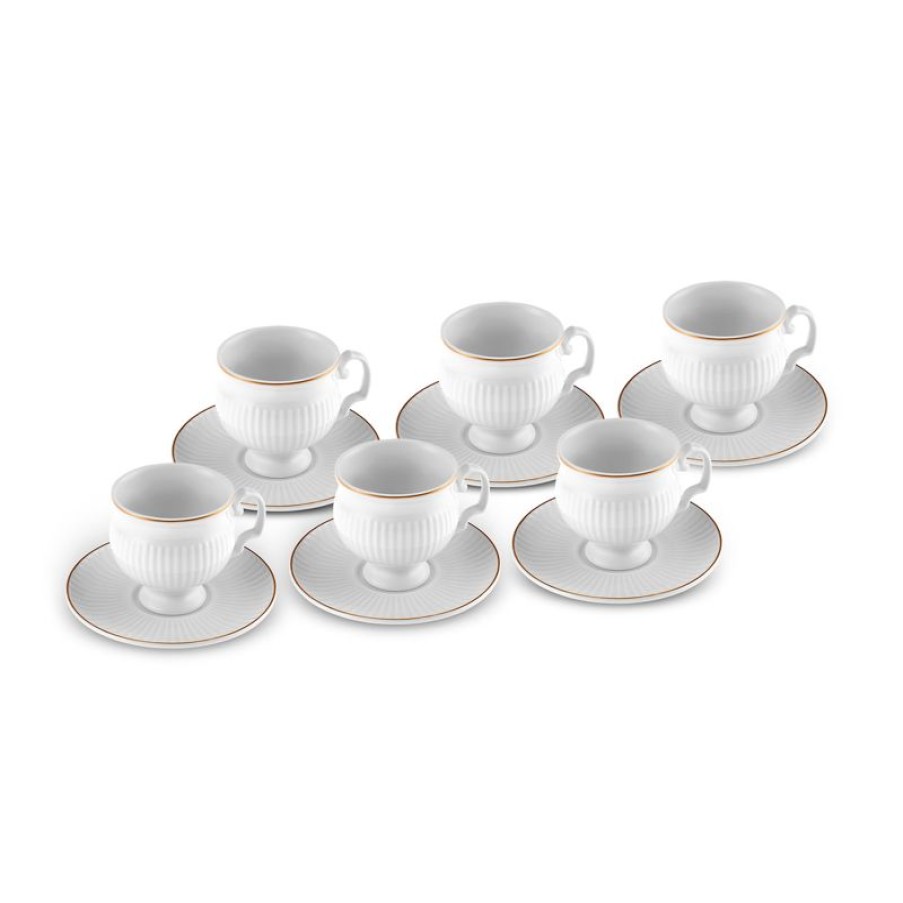 Tafelen Gulcan Home | Karaca Malta 12-Delig Koffiekopjes Set Voor 6 Personen