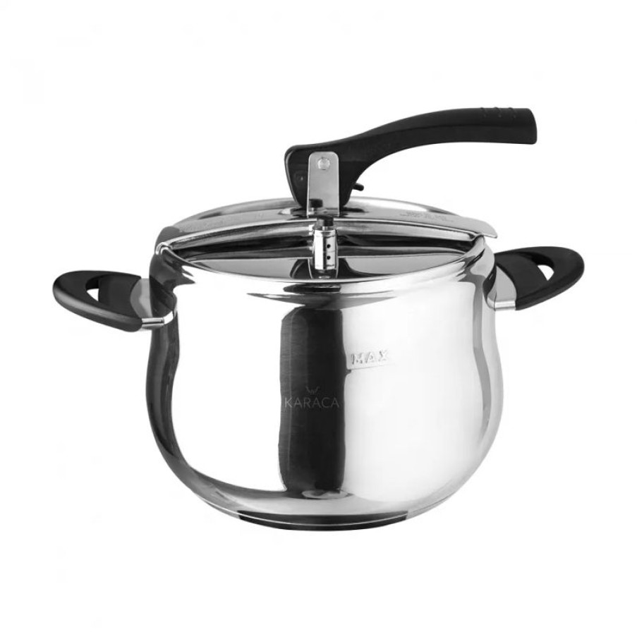 Keuken Gulcan Home | Karaca Retro Rvs Snelkookpan | 6,0 Liter | Zwart