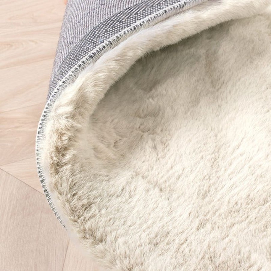 Vloerkleden Gulcan Home | Softy Collection Hoogpolig Rabbit Zacht Vloerkleed 160X230 Cm Beige