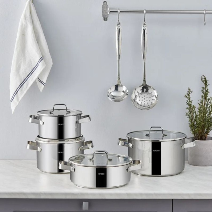 Keuken Gulcan Home | Karaca Noa Powersteel 316+ Roestvrijstaal Pannenset | 8-Delig