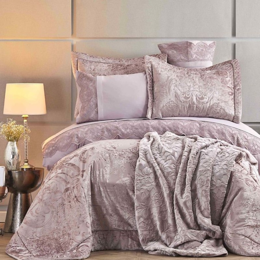 Huistextiel Gulcan Home | Karaca Home Valeria Best 8-Delige Bruidsschat Set Dried Rose