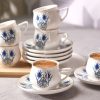 Tafelen Gulcan Home | Karaca Iznik Nieuwe Vorm Set Van 6 Koffiekopjes 90 Ml