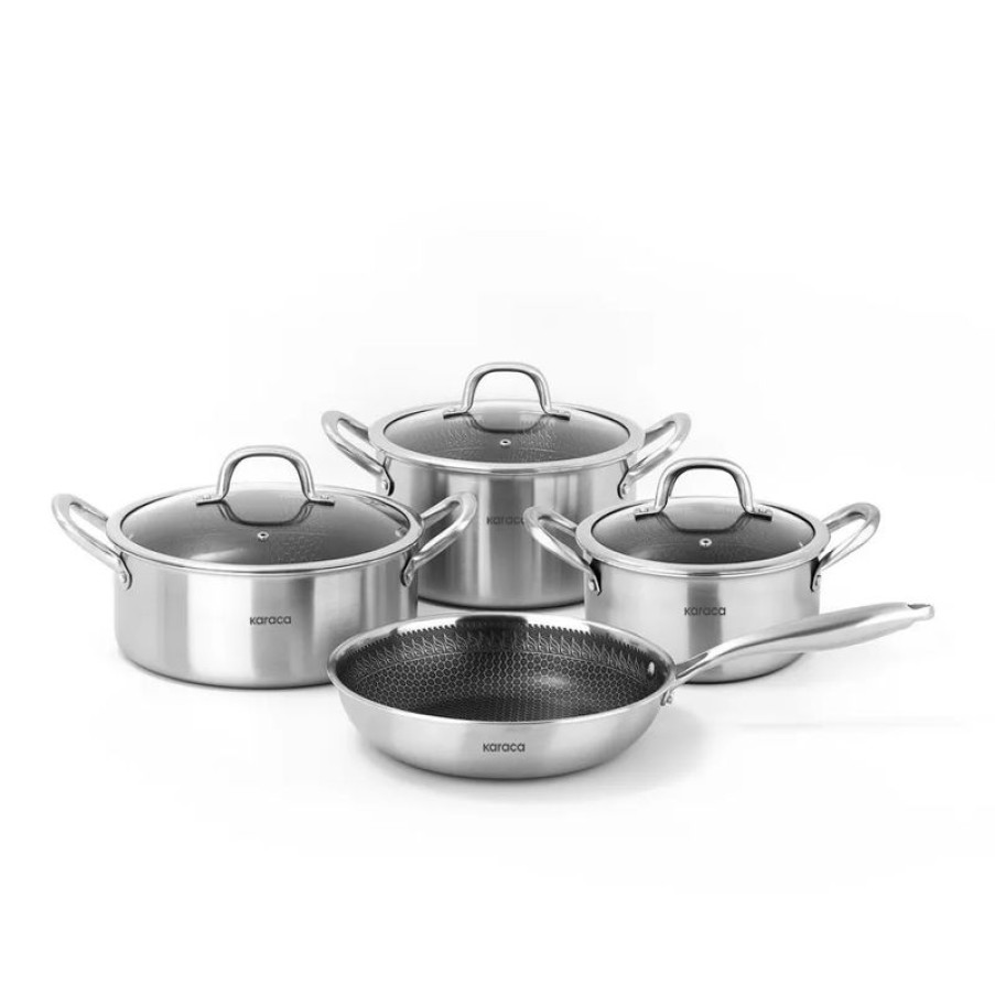 Keuken Gulcan Home | Karaca Powersteel 3 Ply Plus 316+ Staal Pannenset | 7-Delig