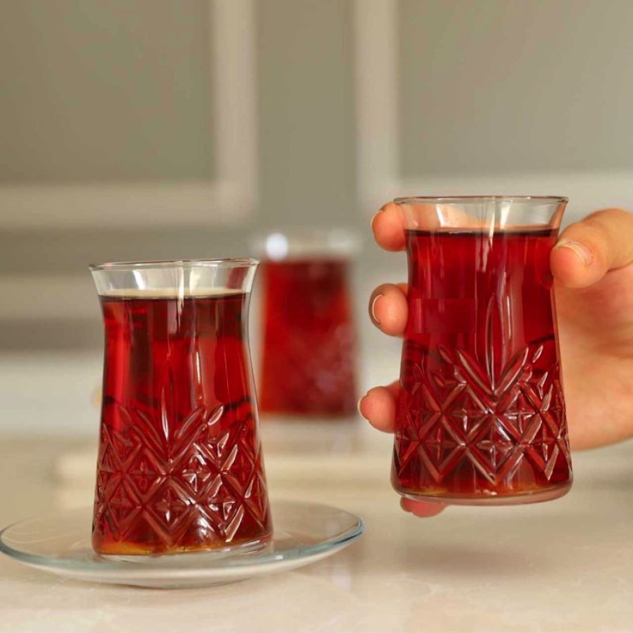 Tafelen Gulcan Home | Pasabahce Timeless Theeset Met Onderzetters 12-Delig