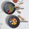 Keuken Gulcan Home | Karaca Biodiamond Steel Plus Wok- En Grillpan | 28 Cm