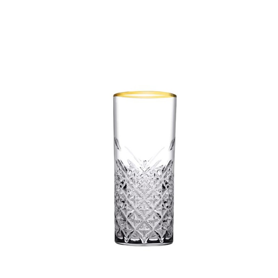 Tafelen Gulcan Home | Pasabahce Timeless Golden Touch Raki Glazen | 4 Stuks | 180 Ml