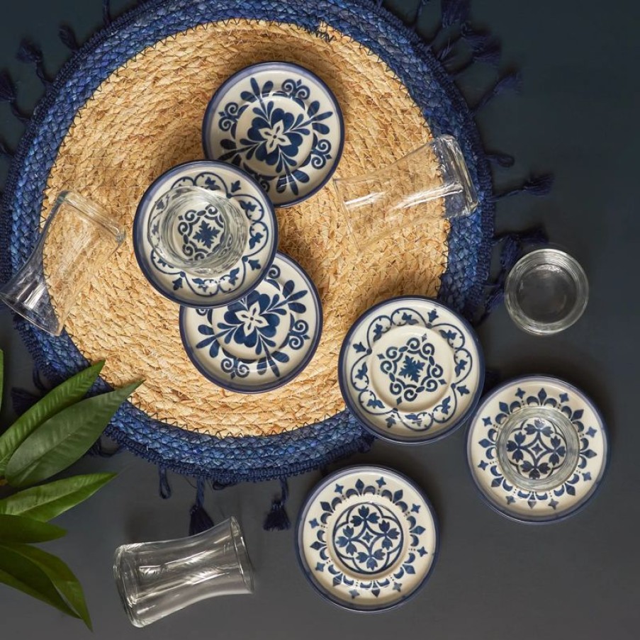 Tafelen Gulcan Home | Karaca Zeher Blauw 12-Delig Theeglazen Set Voor 6 Personen