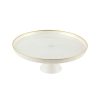 Tafelen Gulcan Home | Bricard Rexy Taartplateau 32 Cm | Wit-Goud