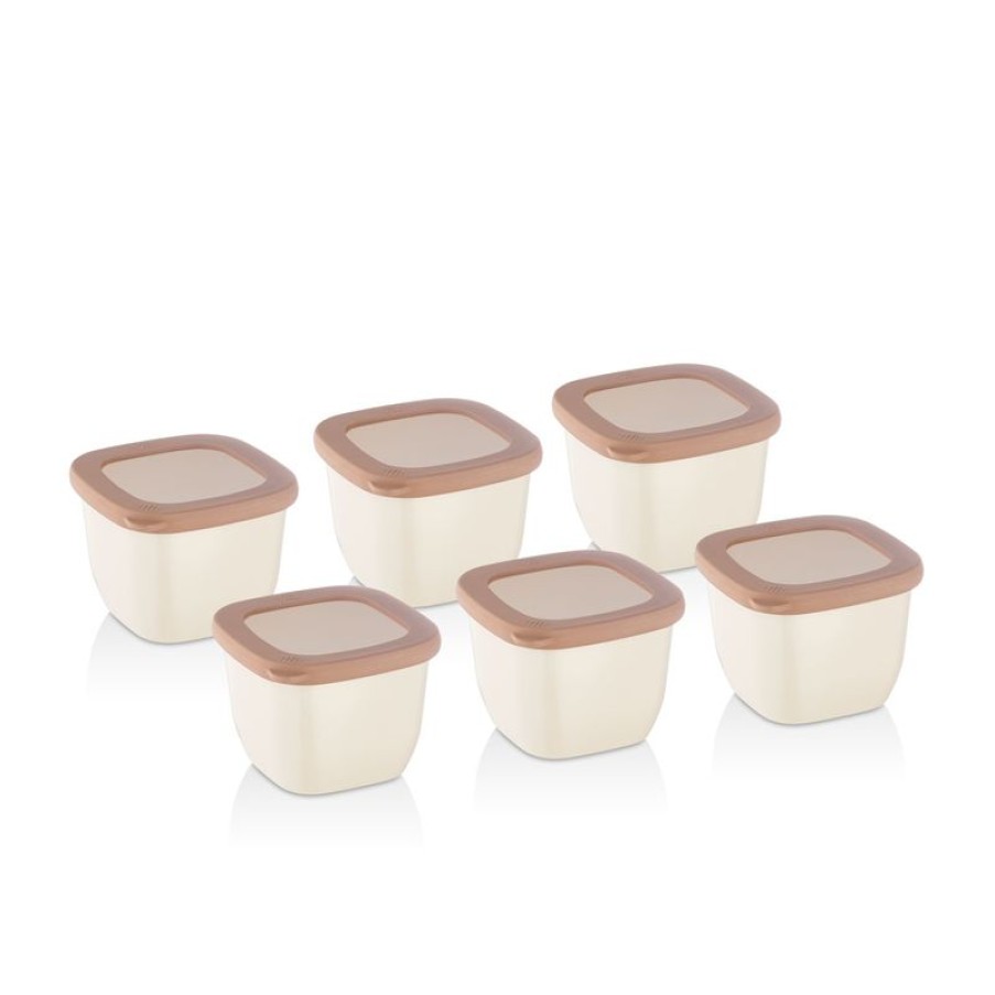 Keuken Gulcan Home | Vip Ahmet Kumsal Voorraaddozen | Set Van 6 | 550 Ml | Beige