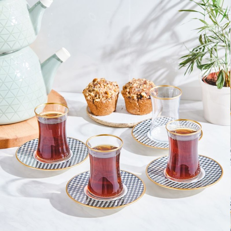 Tafelen Gulcan Home | Karaca Kaz Ayagi 12 Delig Theeglazen Set Voor 6 Personen