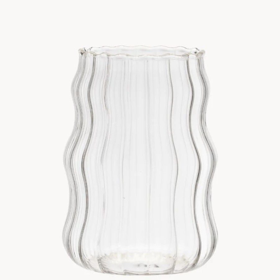 Tafelen Gulcan Home | Stripe Wave Borosilicaatglas | 2 Stuks | 540 Ml