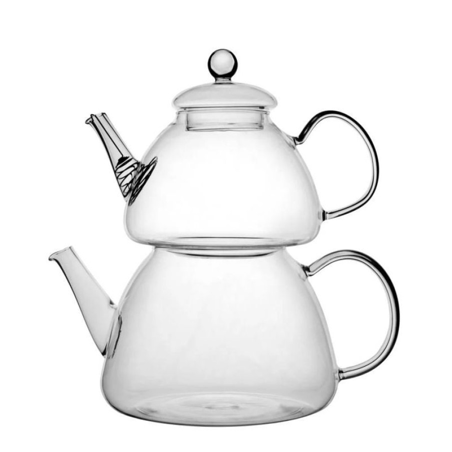 Keuken Gulcan Home | Borosilicaat Glazen Hittebestendig Theepot 800+1500 Ml