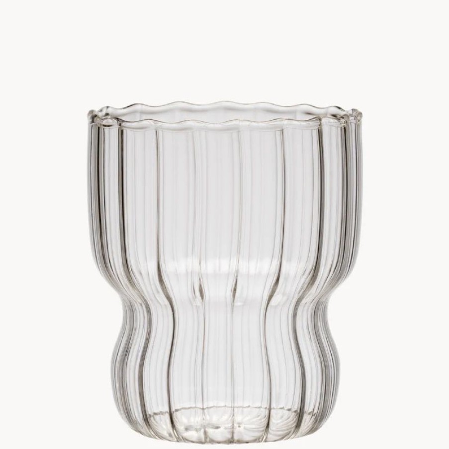 Tafelen Gulcan Home | Stripe Curve Borosilicaatglas | 2 Stuks | 310 Ml