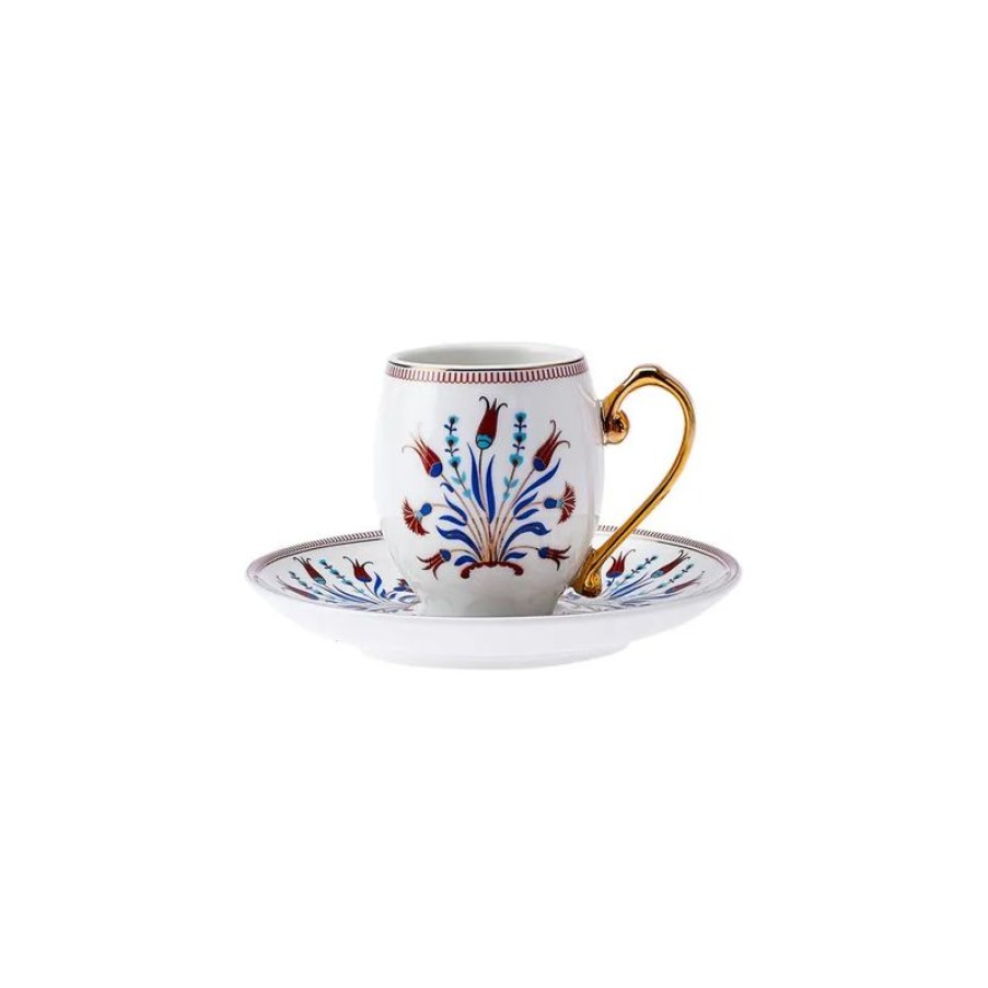 Tafelen Gulcan Home | Karaca Finike 12-Delig Koffiekopjes Set Voor 6 Personen | 90 Ml